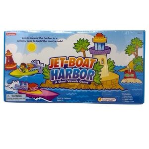 Lakeshore Jet Boat Harbor Short Vowels Educational Board Game # GG219 New Sealed